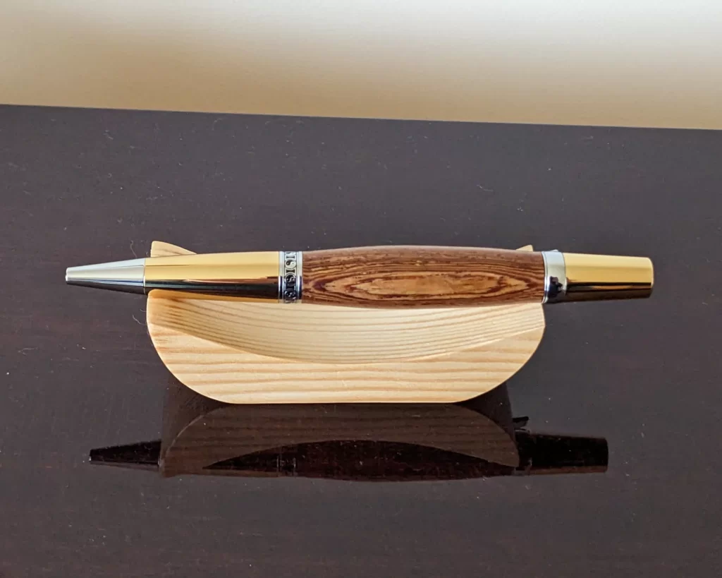 330 Panga Ballpoint Pen with Chrome and Gold Plated Fittings