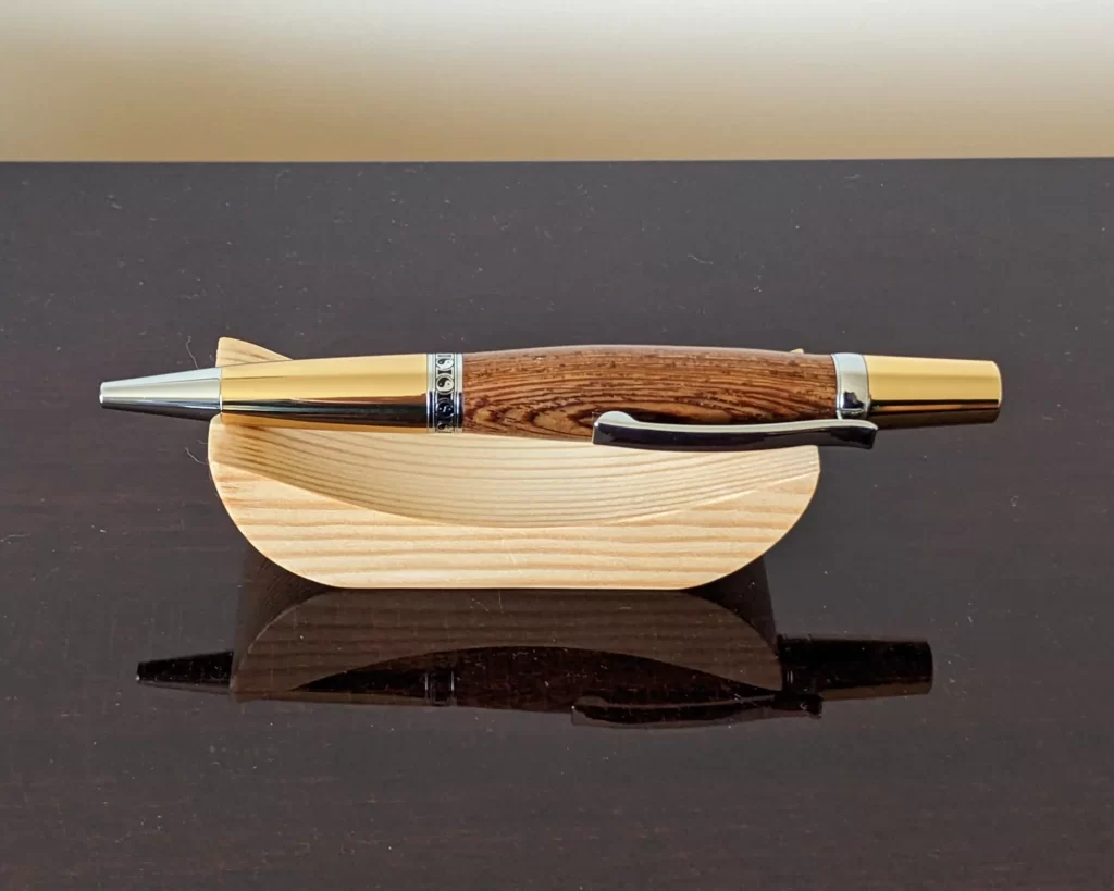 330 Panga Ballpoint Pen with Chrome and Gold Plated Fittings