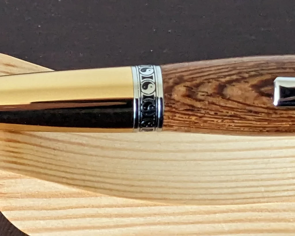 330 Panga Ballpoint Pen with Chrome and Gold Plated Fittings