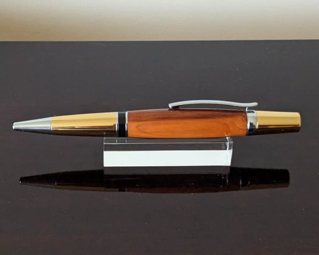 341 Yew Ballpoint Pen with Chrome and Gold Fittings