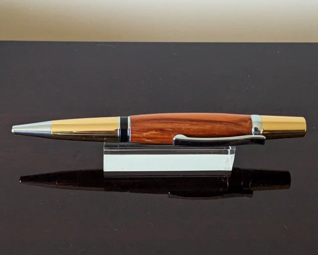 341 Yew Ballpoint Pen with Chrome and Gold Fittings