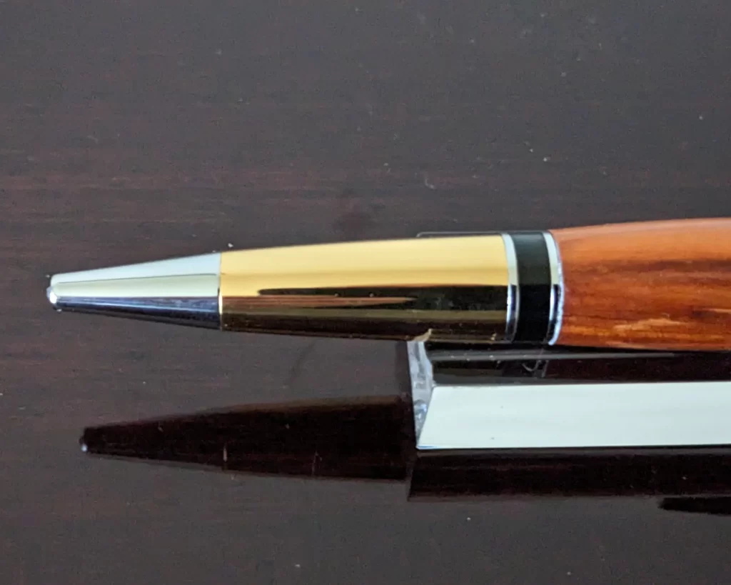 341 Yew Ballpoint Pen with Chrome and Gold Fittings