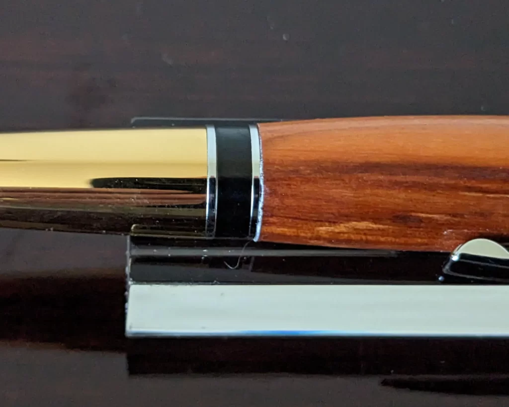 341 Yew Ballpoint Pen with Chrome and Gold Fittings