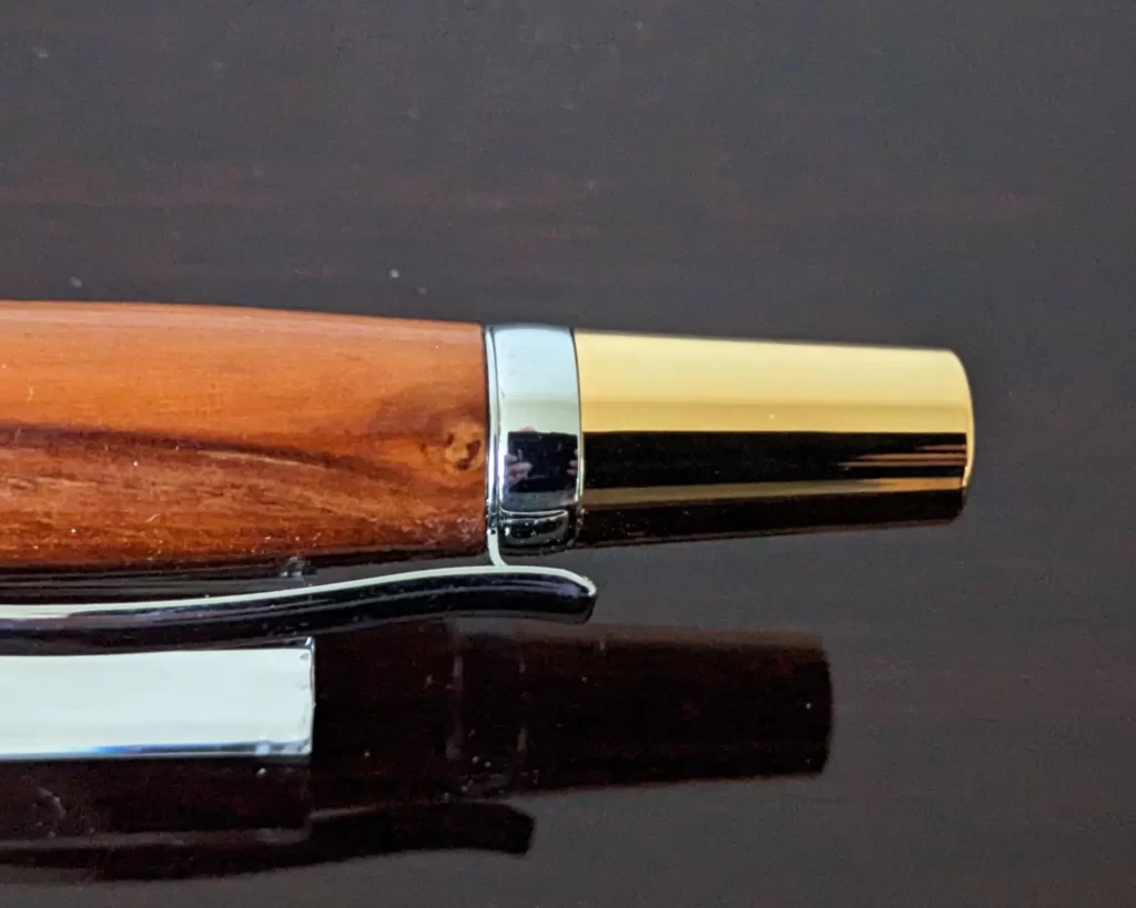 341 Yew Ballpoint Pen with Chrome and Gold Fittings