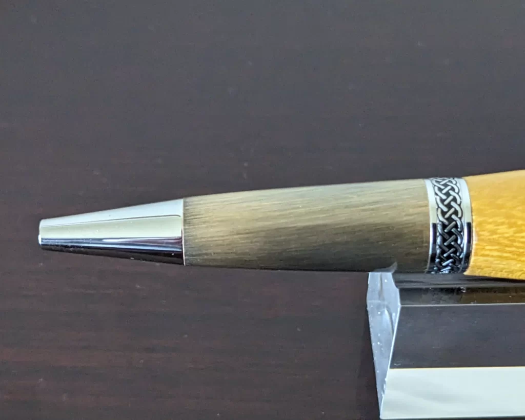 358 Osage Orange Ballpoint Pen with Antiqued Gold Fittings