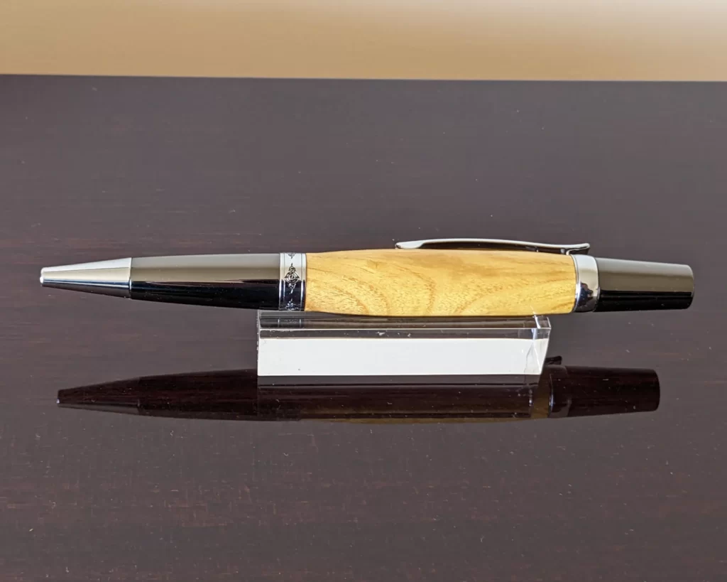 382 Mulberry Ballpoint Pen with Gun Metal Fittings