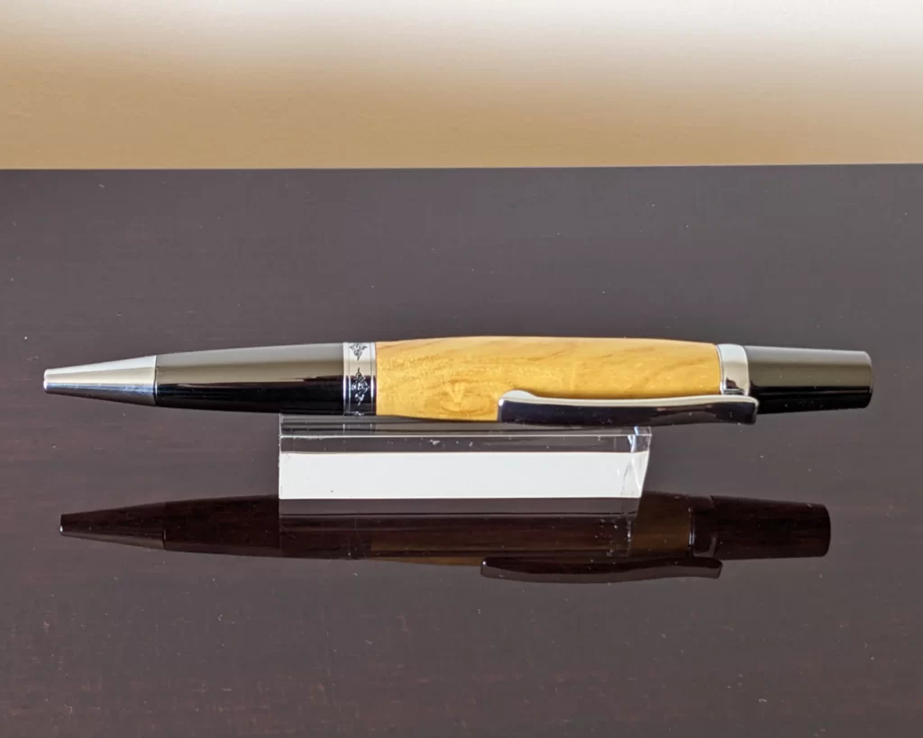 382 Mulberry Ballpoint Pen with Gun Metal Fittings