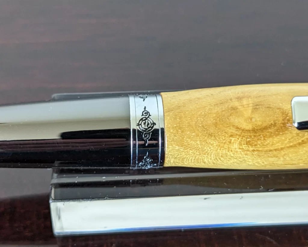 382 Mulberry Ballpoint Pen with Gun Metal Fittings