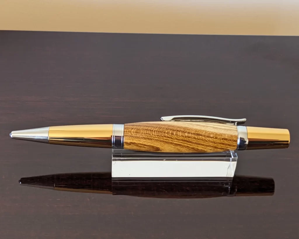 408 Laburnum Ballpoint Pen with Chrome and Gold Plated Fittings