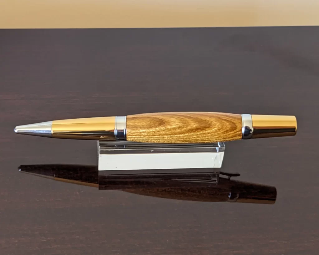 408 Laburnum Ballpoint Pen with Chrome and Gold Plated Fittings