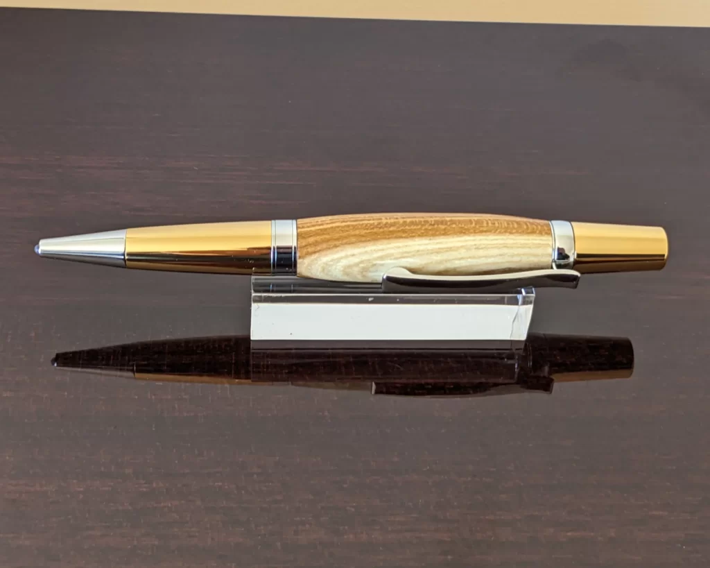 408 Laburnum Ballpoint Pen with Chrome and Gold Plated Fittings