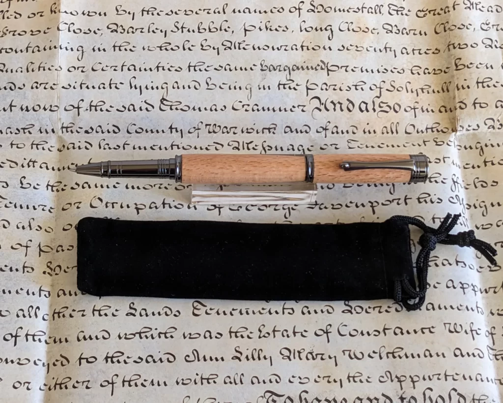 447 Beech Rollerball Pen with Gun Metal Fittings
