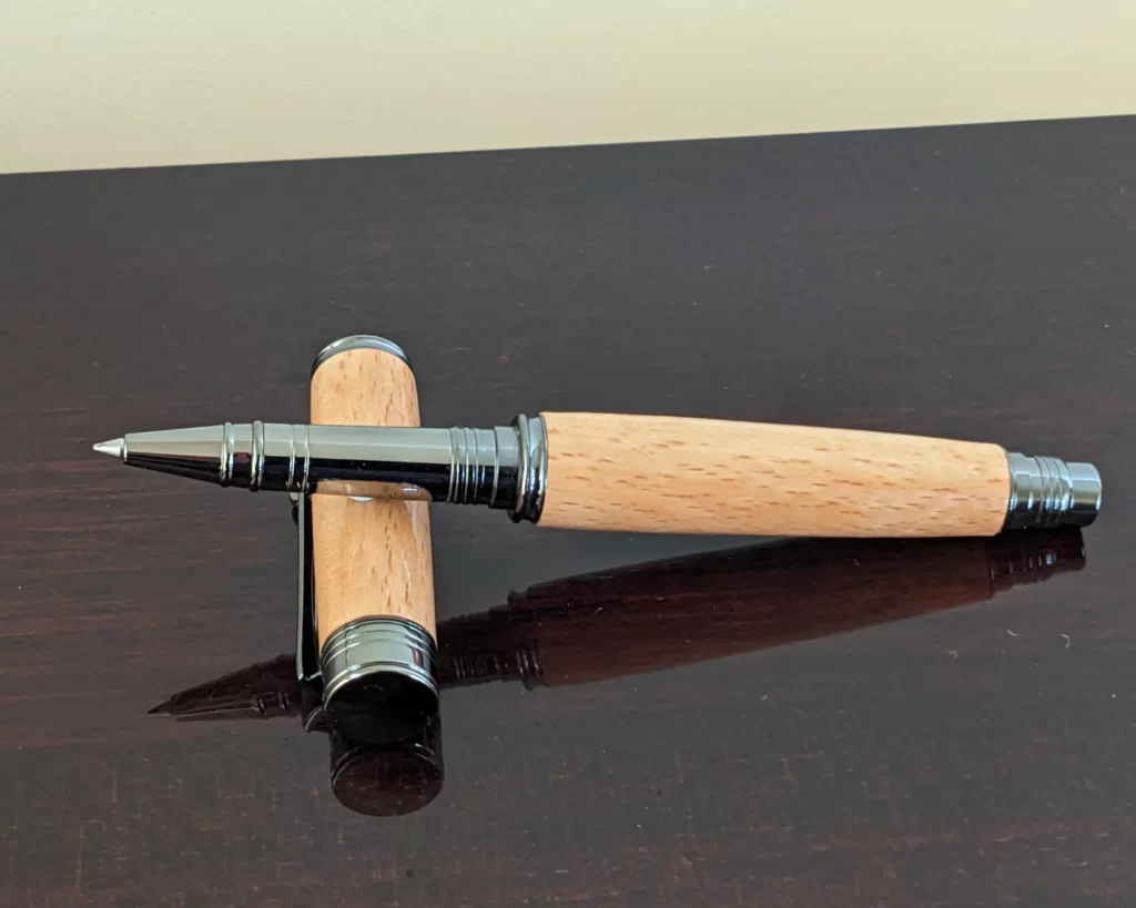 447 Beech Rollerball Pen with Gun Metal Fittings