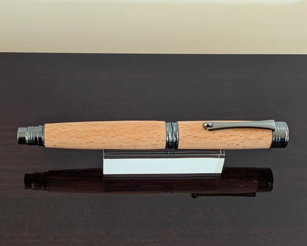 447 Beech Rollerball Pen with Gun Metal Fittings