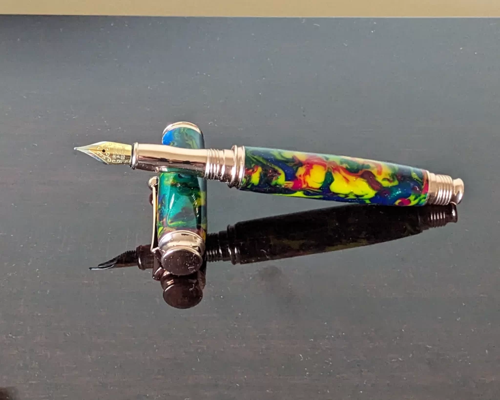 463 Multicoloured Fountain Pen with Rose Gold Fittings
