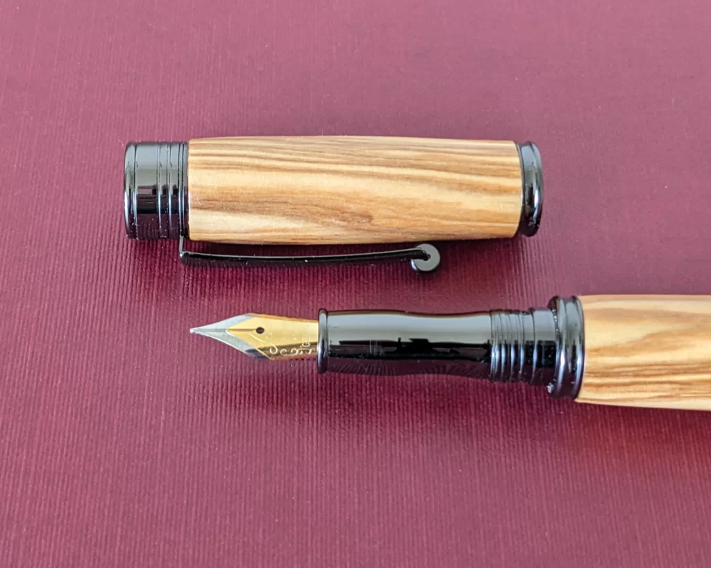 467 Olive Fountain Pen with Gun Metal Fittings