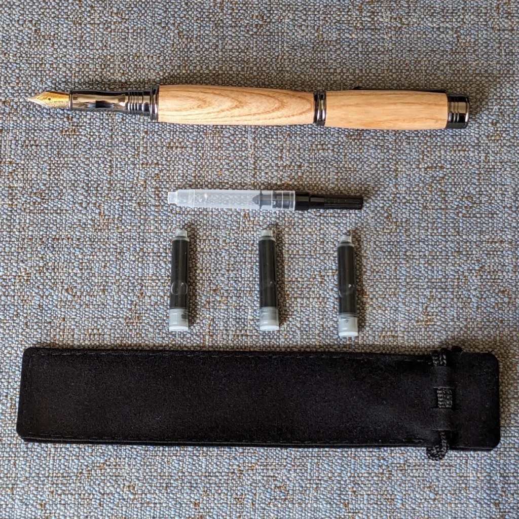 538 Ash Fountain Pen with Gun Metal Fittings