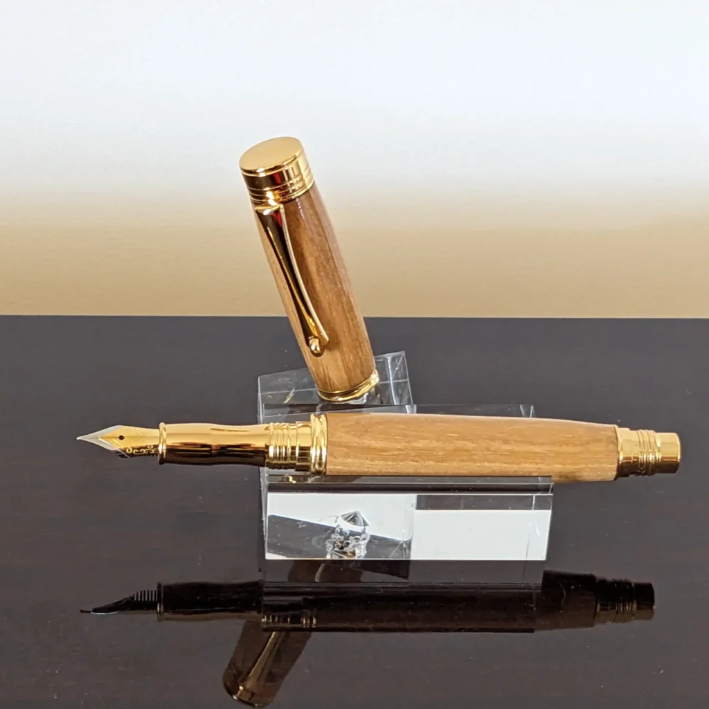 593 Black Cherry Fountain Pen with Gold Plated Fittings