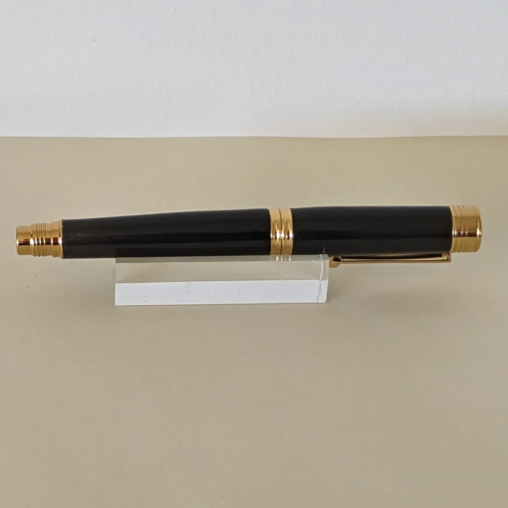 626 Black Resin Fountain Pen with Gold Plated Fittings