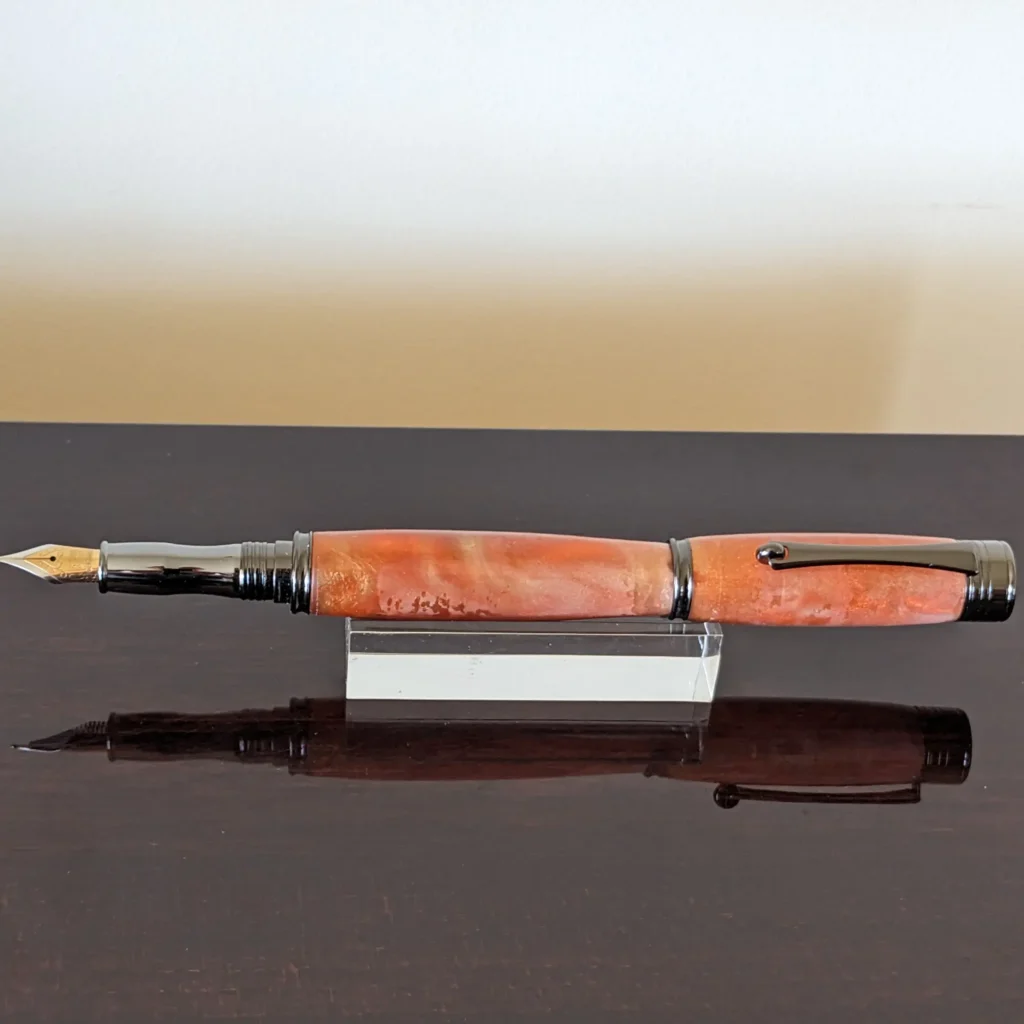 627 Copper Resin Fountain Pen with Gun Metal Fittings