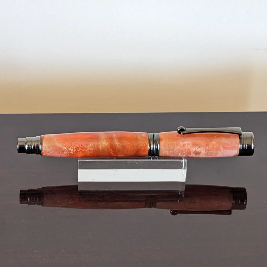 627 Copper Resin Fountain Pen with Gun Metal Fittings