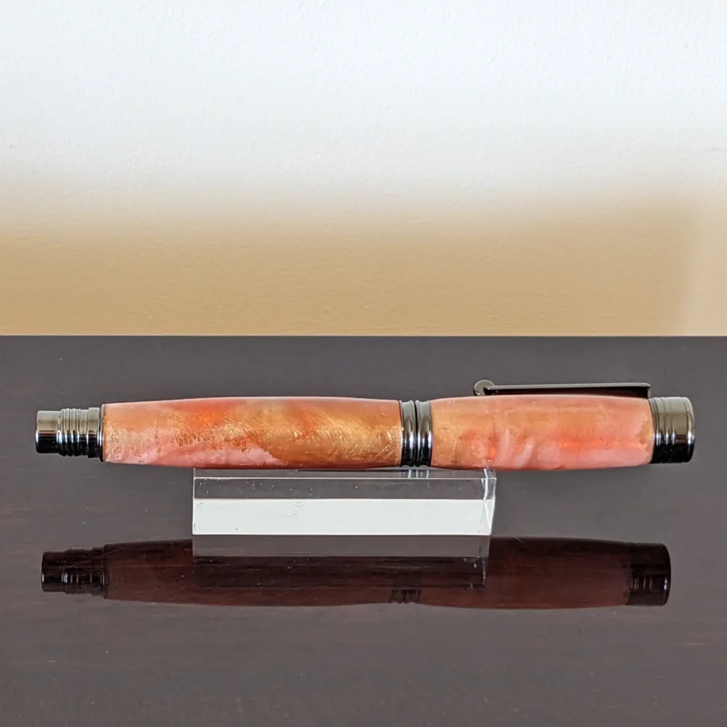 627 Copper Resin Fountain Pen with Gun Metal Fittings