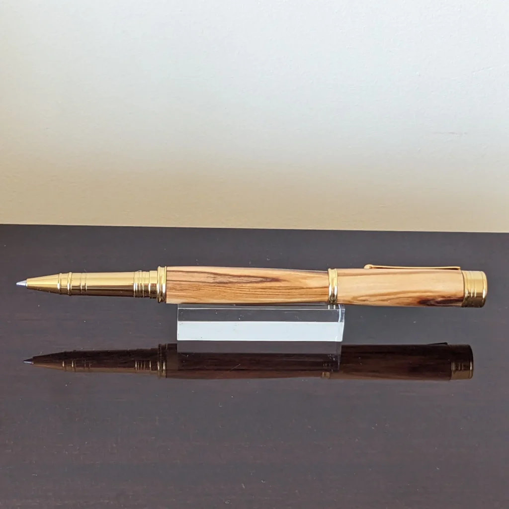 668 Olive Pen Set with Gold Plated Fittings