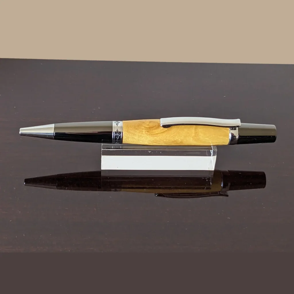 Mulberry Ballpoint Pen with Gun Metal Fittings (382)