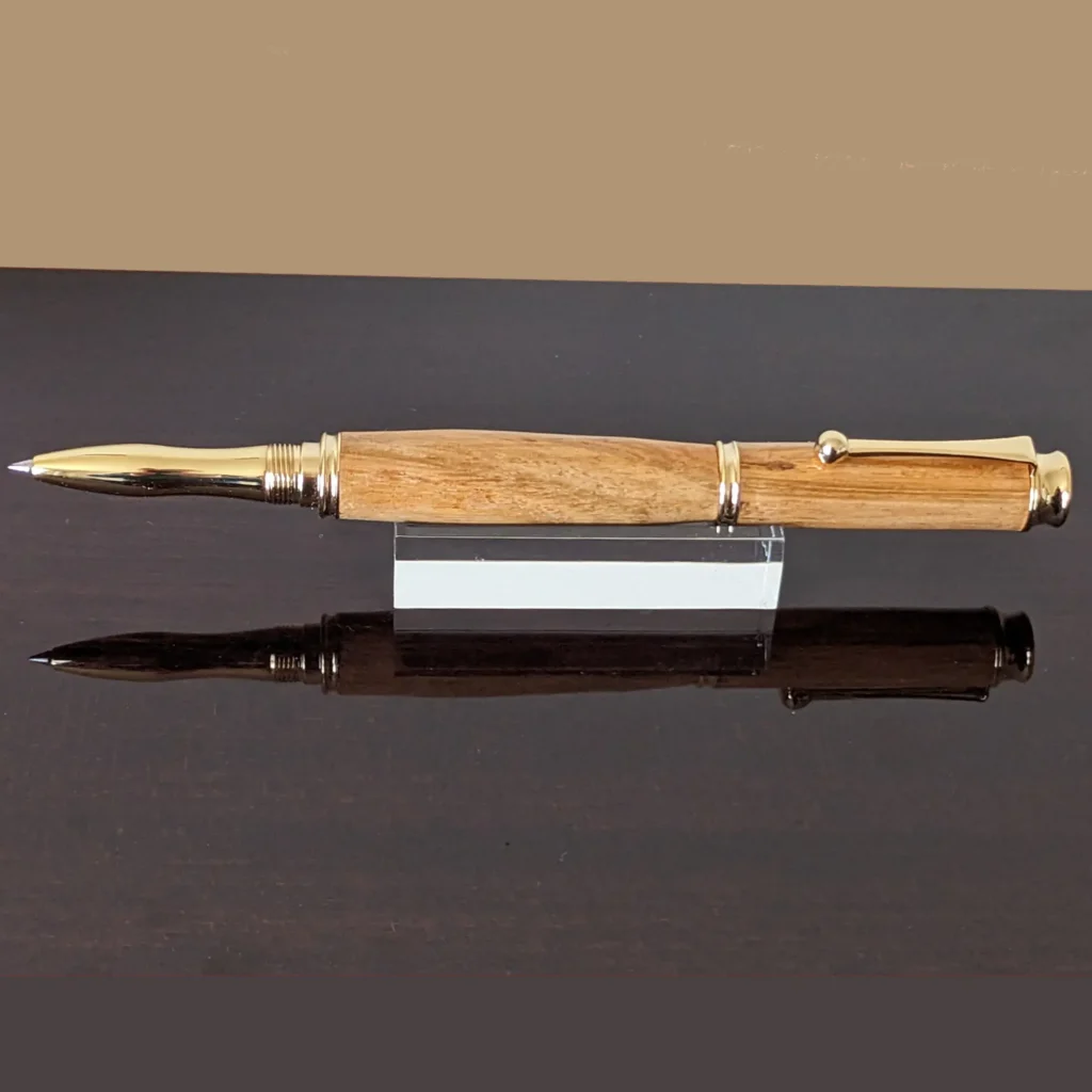 Sweet Chestnut Rollerball Pen with Gold Plated Fittings (406)