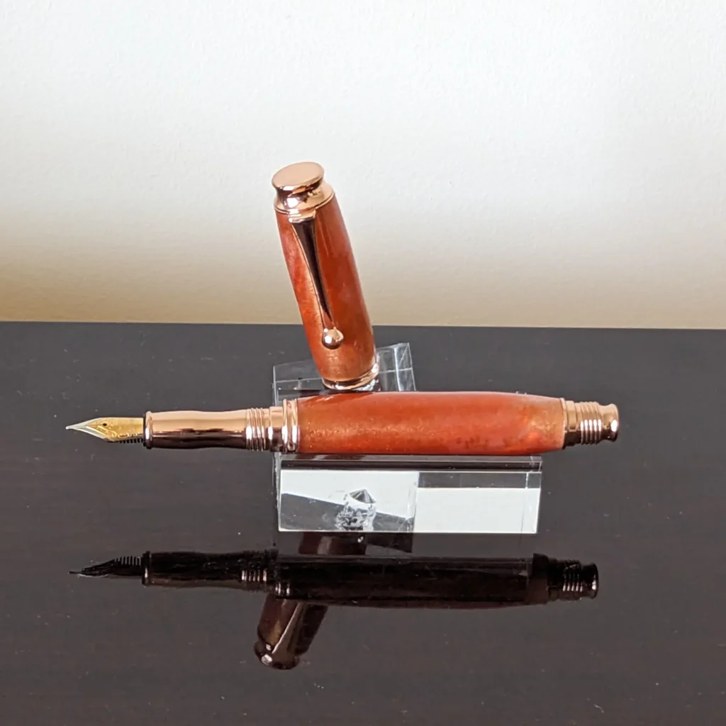 682 Copper Resin Fountain Pen with Rose Gold Fittings