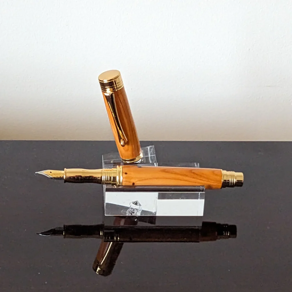 694 Yew Fountain Pen with Gold Plated Fittings