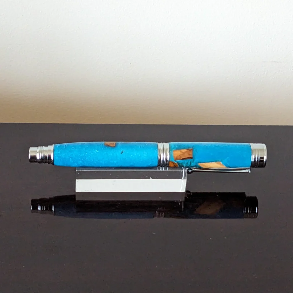 Driftwood Fountain Pen with Chrome Plated Fittings (752)