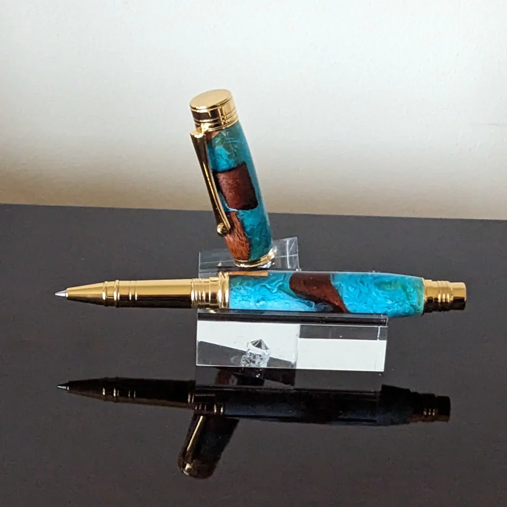 Driftwood Rollerball Pen with Gold Plated Fittings (754)