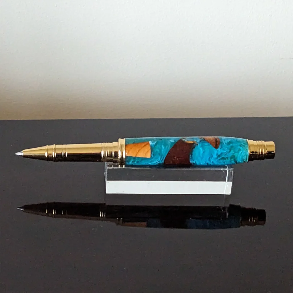 Driftwood Rollerball Pen with Gold Plated Fittings (754)