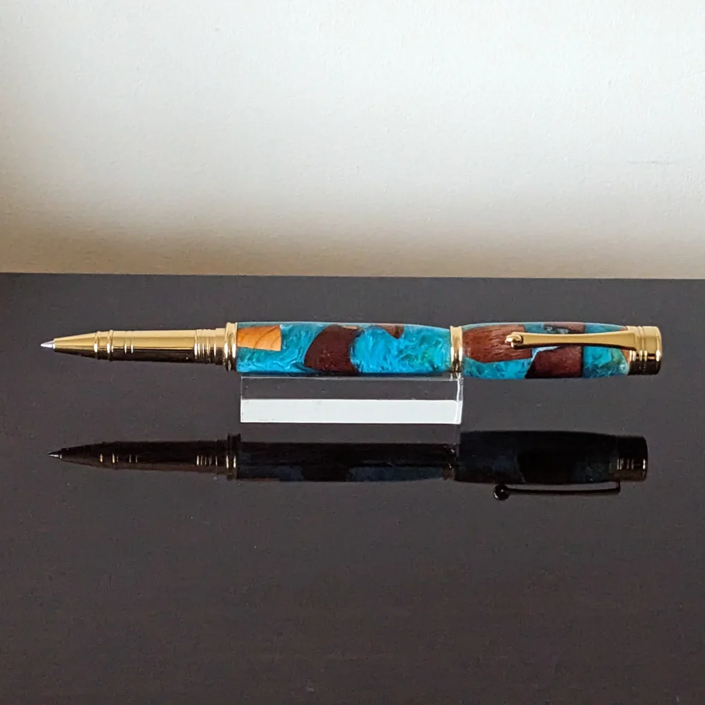 Driftwood Rollerball Pen with Gold Plated Fittings (754)