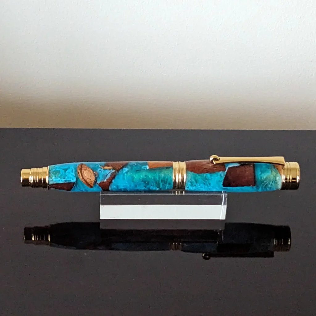 Driftwood Rollerball Pen with Gold Plated Fittings (754)