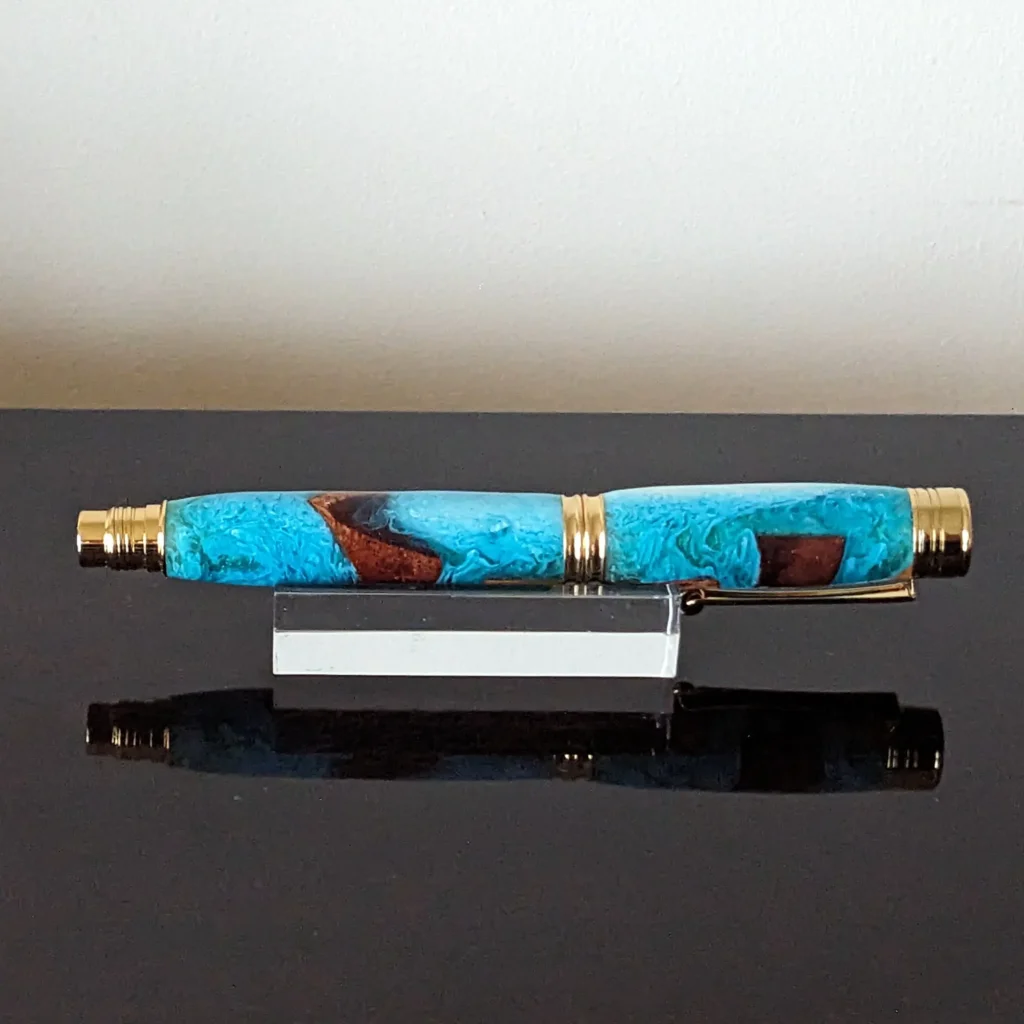 Driftwood Rollerball Pen with Gold Plated Fittings (754)