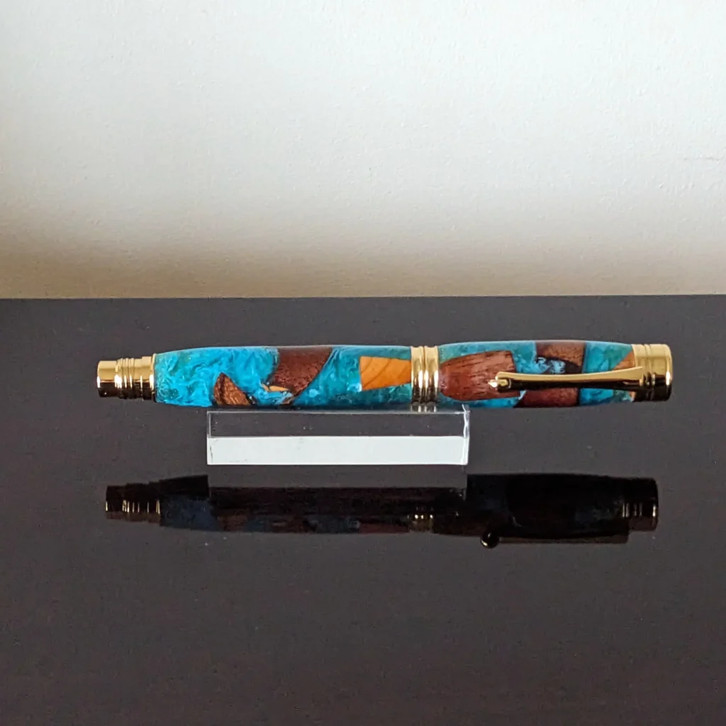 Driftwood Rollerball Pen with Gold Plated Fittings (754)