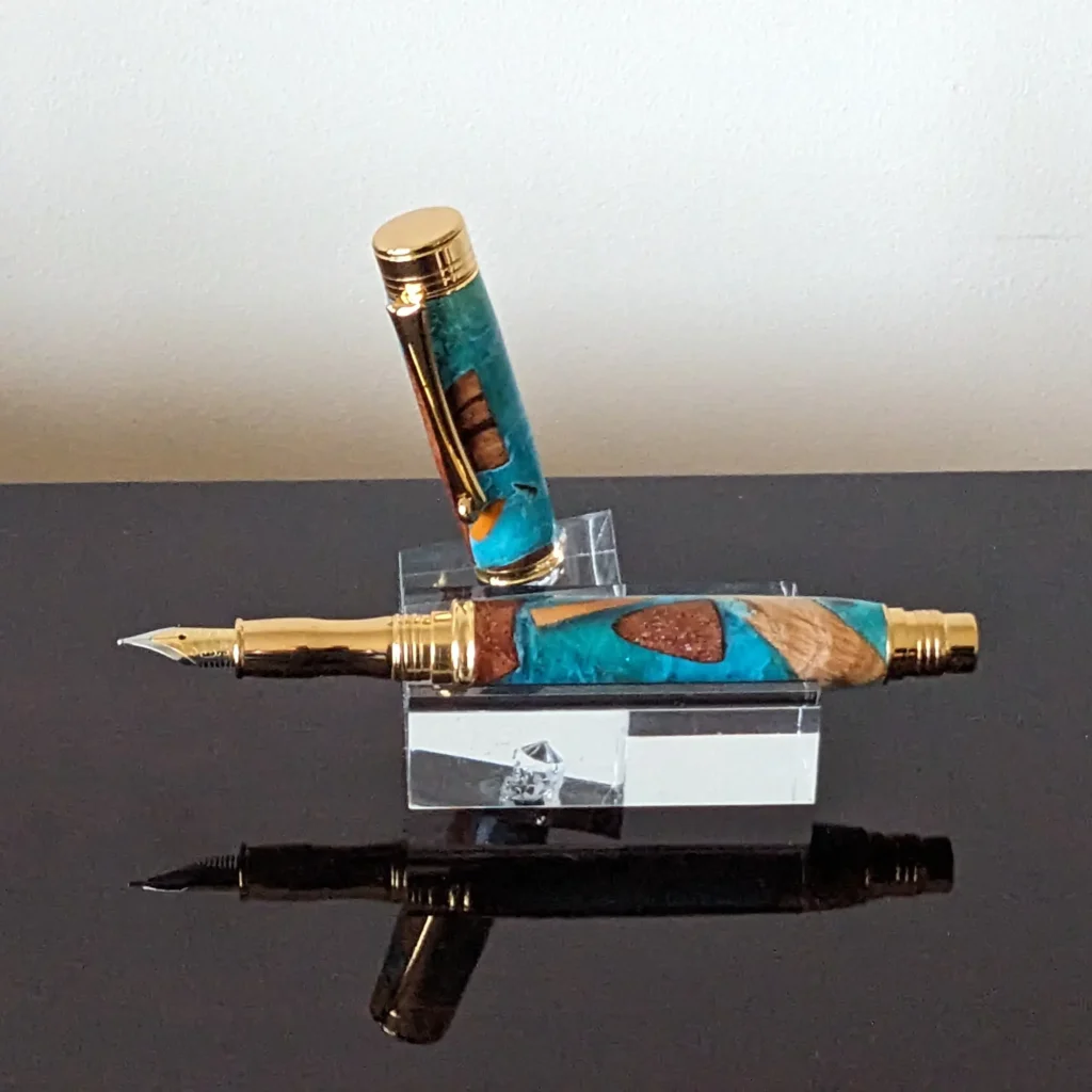 Driftwood Fountain Pen with Gold Plated Fittings (757)