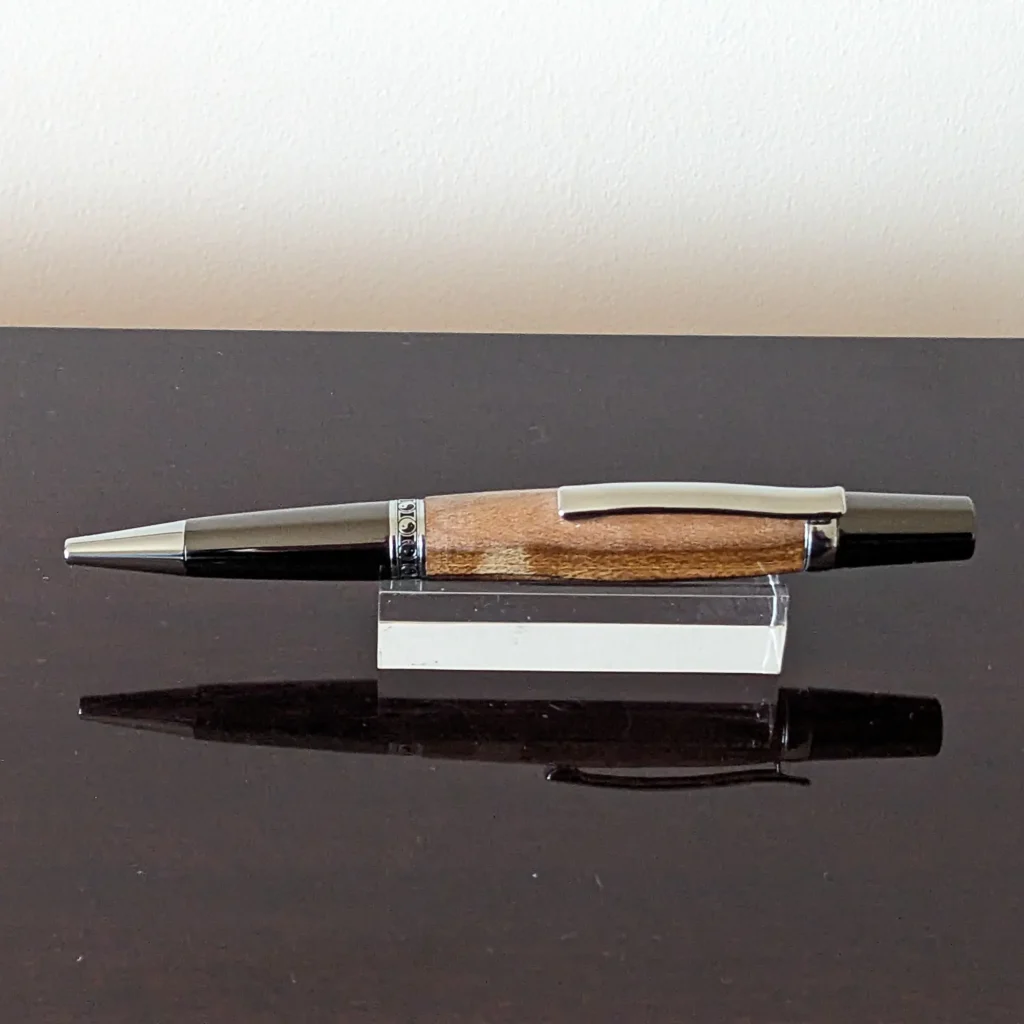 Spalted Ballpoint Pen with Gun Metal Fittings (766)