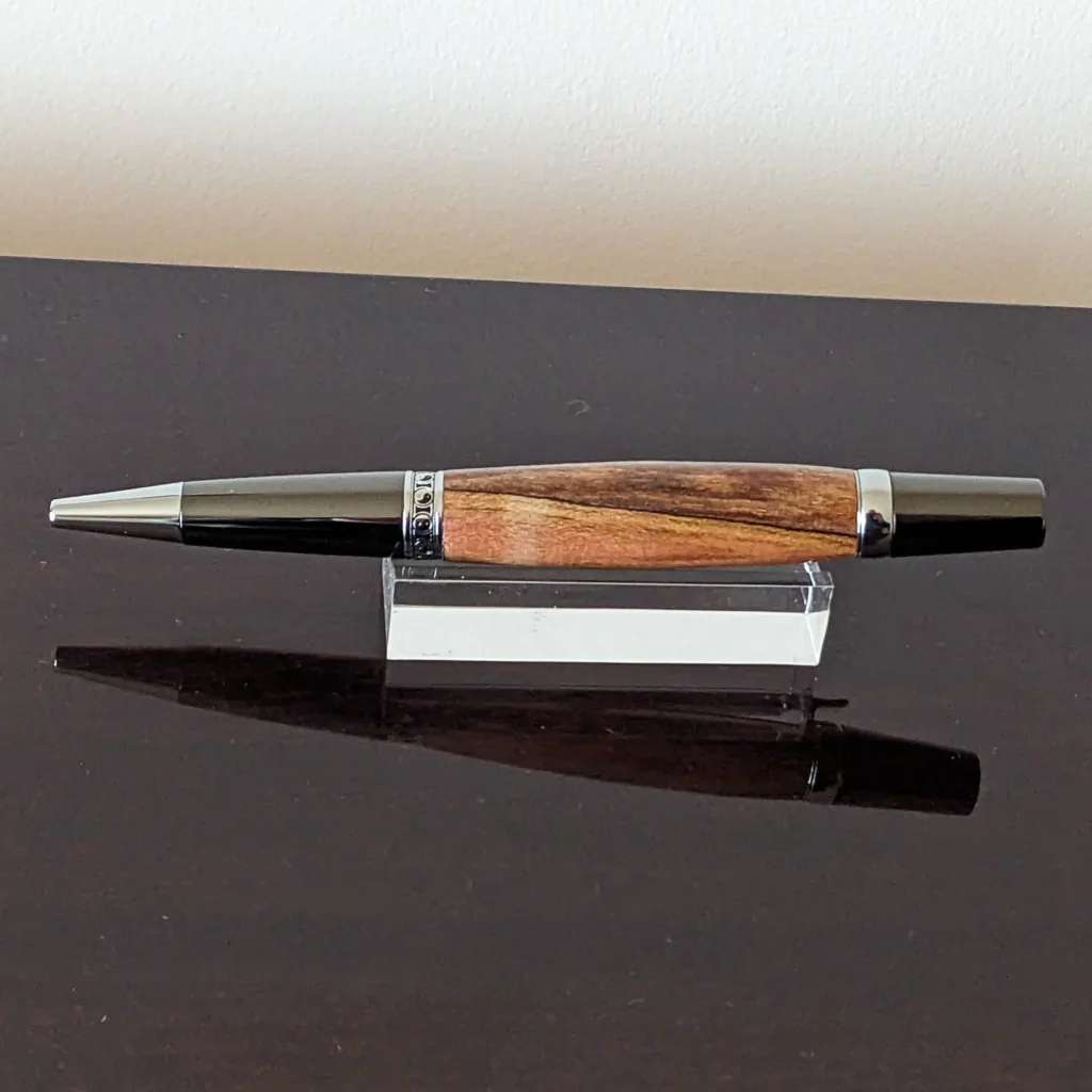 Spalted Ballpoint Pen with Gun Metal Fittings (766)