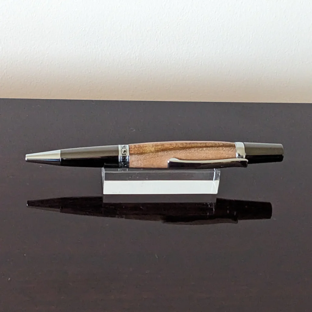 Spalted Ballpoint Pen with Gun Metal Fittings (766)
