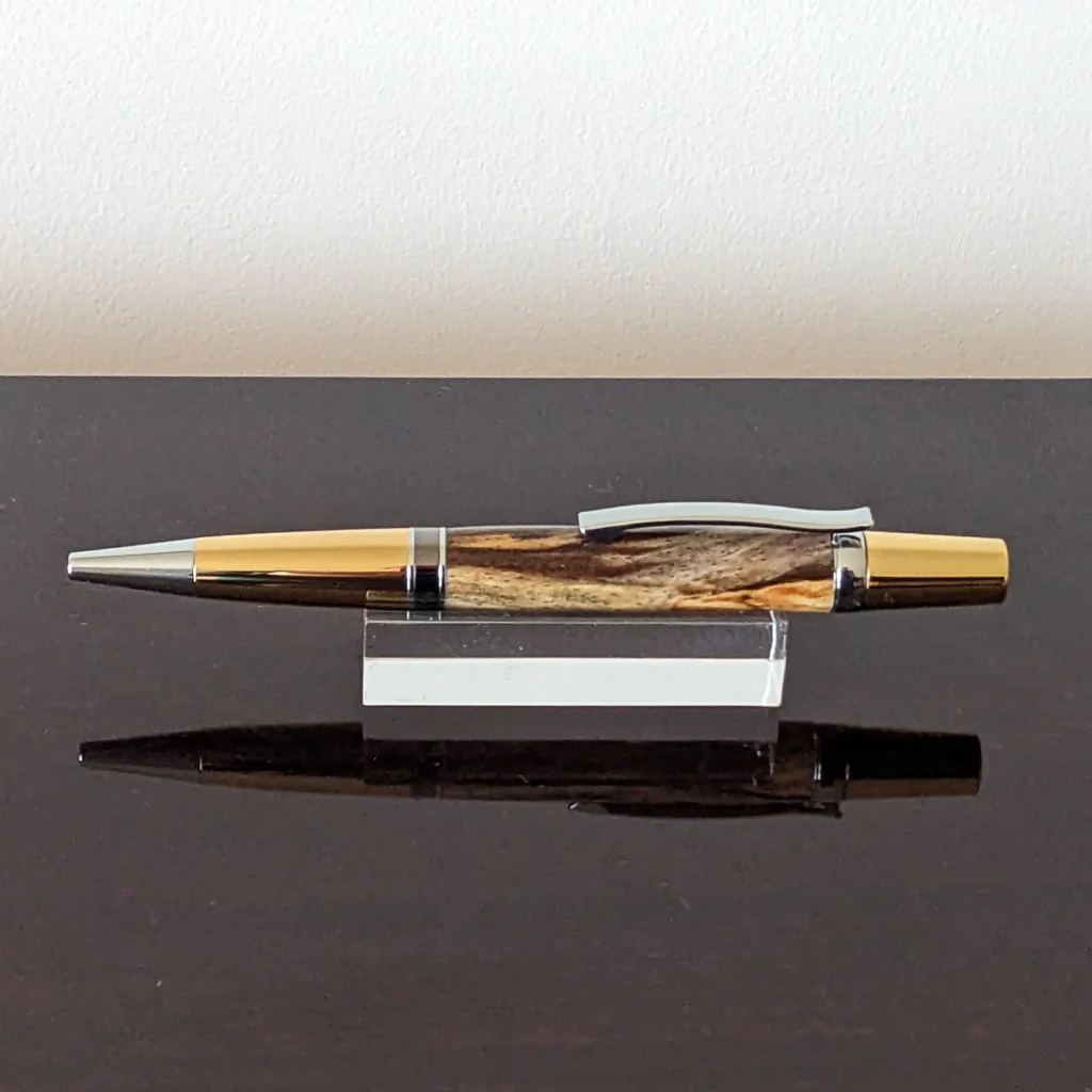 Spalted Ballpoint Pen with Gold Plated Fittings (767)