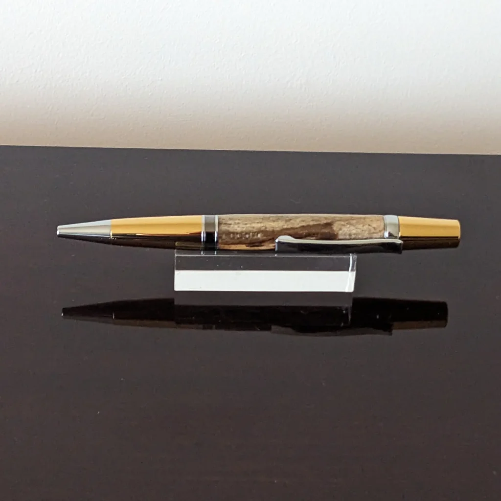 Spalted Ballpoint Pen with Gold Plated Fittings (767)