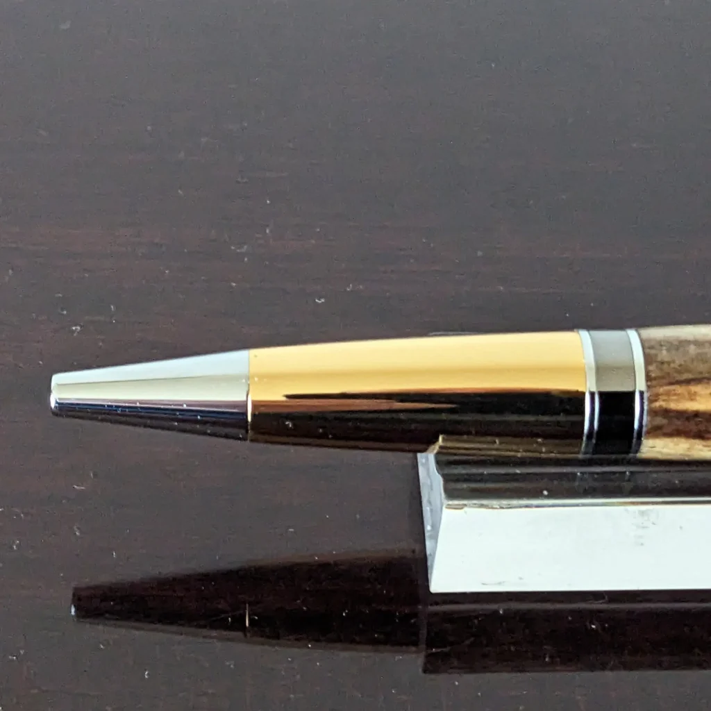 Spalted Ballpoint Pen with Gold Plated Fittings (767)