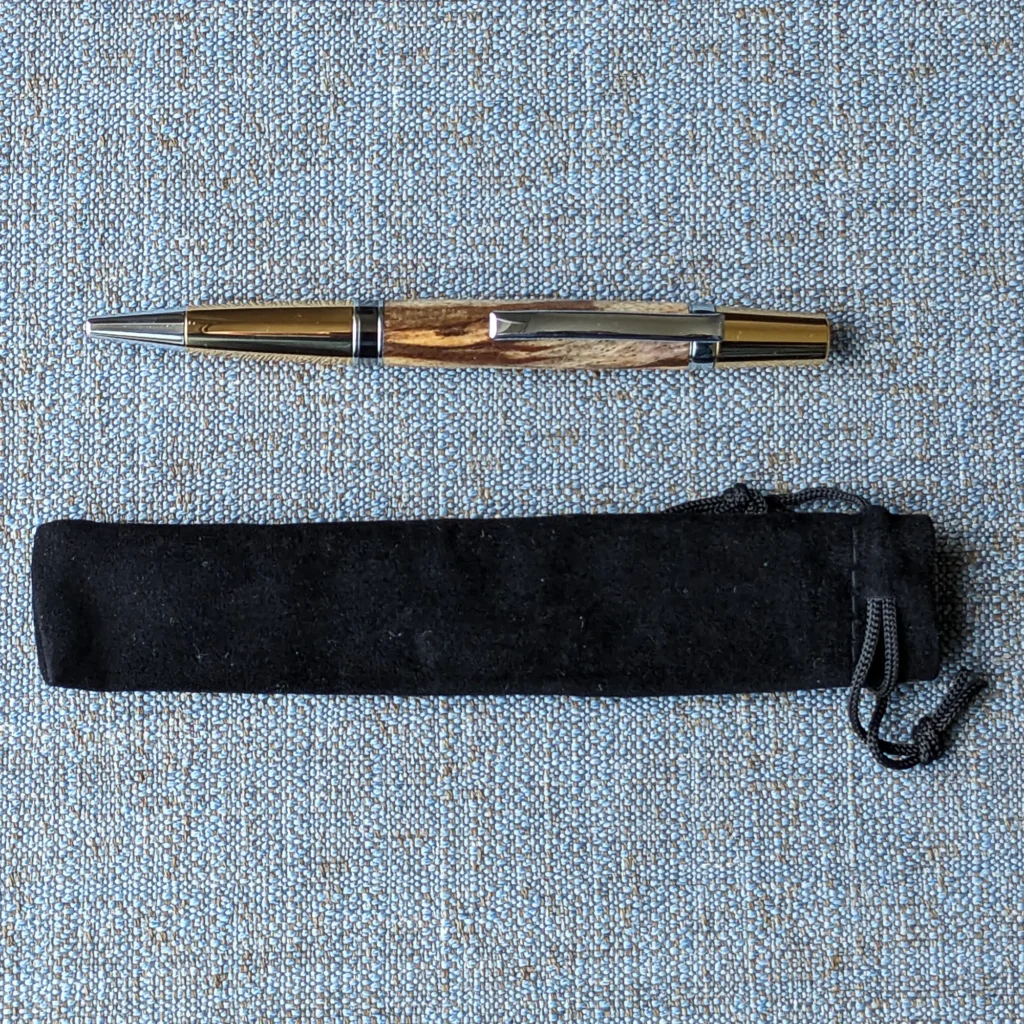 Spalted Ballpoint Pen with Gold Plated Fittings (767)
