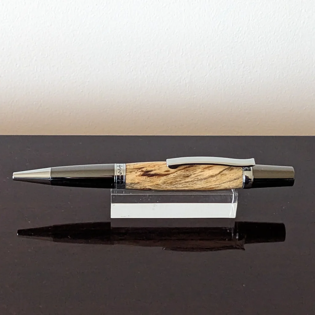 Spalted Ballpoint Pen with Gun Metal Fittings (770)
