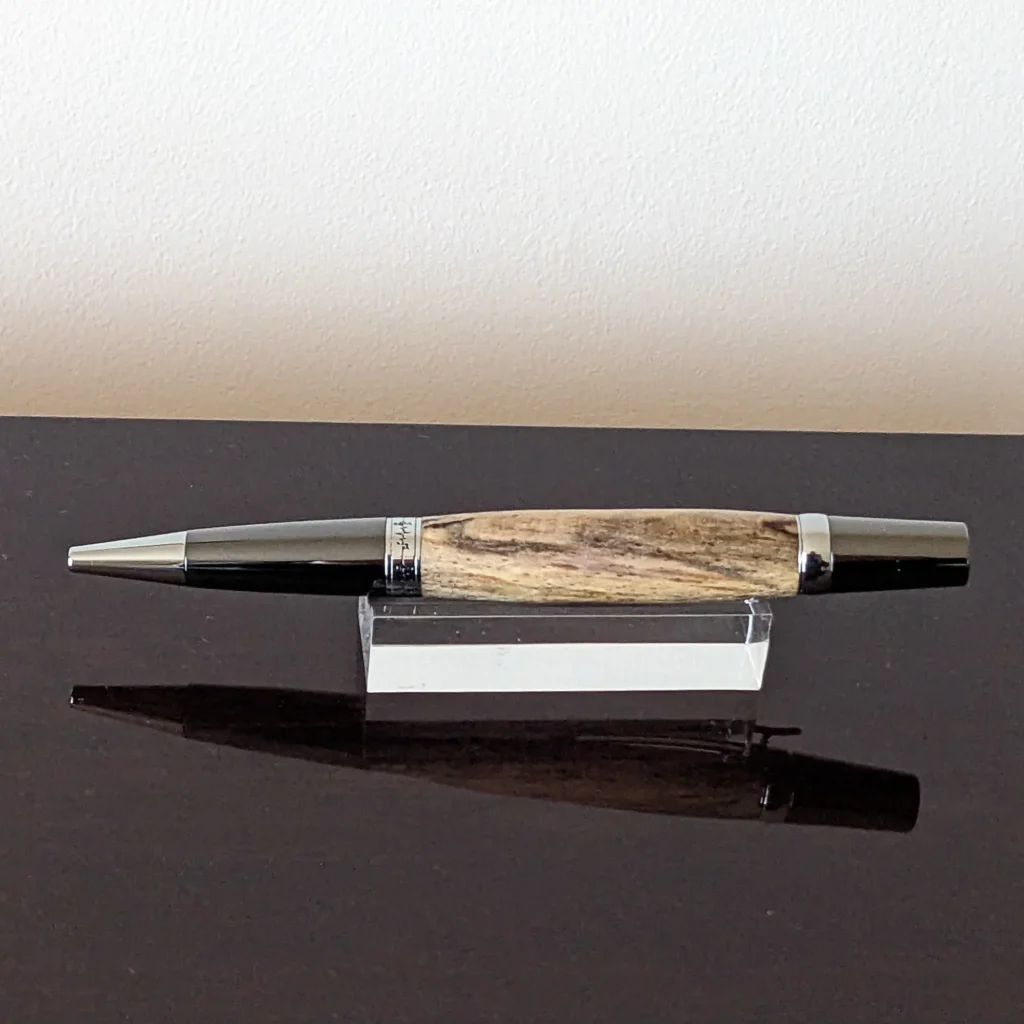 Spalted Ballpoint Pen with Gun Metal Fittings (770)