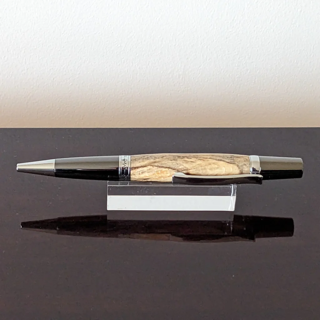 Spalted Ballpoint Pen with Gun Metal Fittings (770)
