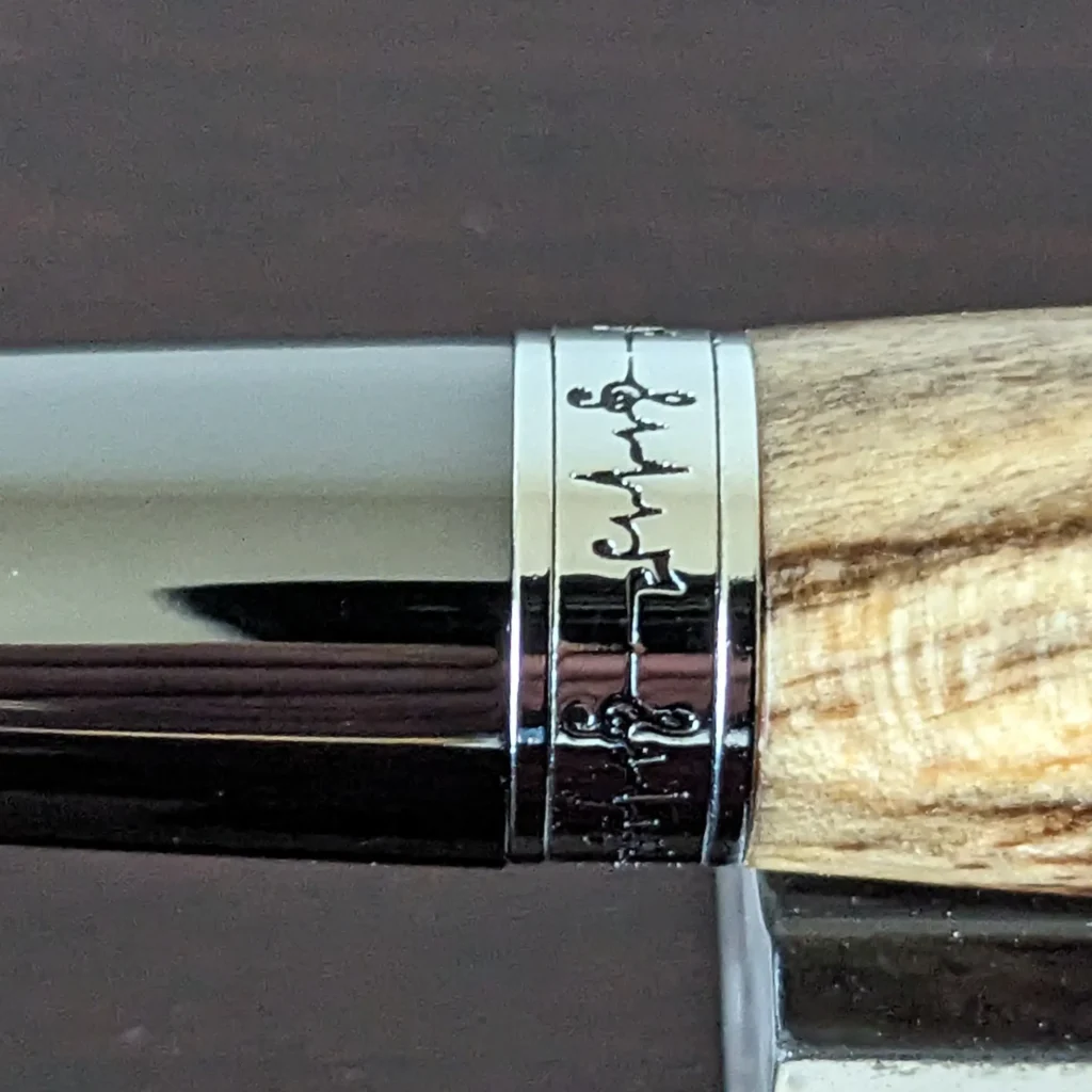 Spalted Ballpoint Pen with Gun Metal Fittings (770)